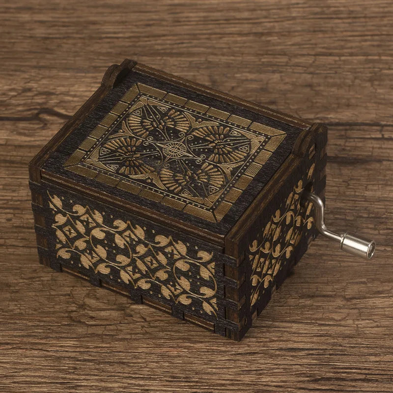 Custom Wooden Music Boxes with Logo | Hand Cranked MOQ 5