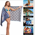 Custom Printed Microfiber Beach Towel 100 MOQ | Quick-Dry Sand-Free Design for Corporate Promotions & Resort Amenity Programs