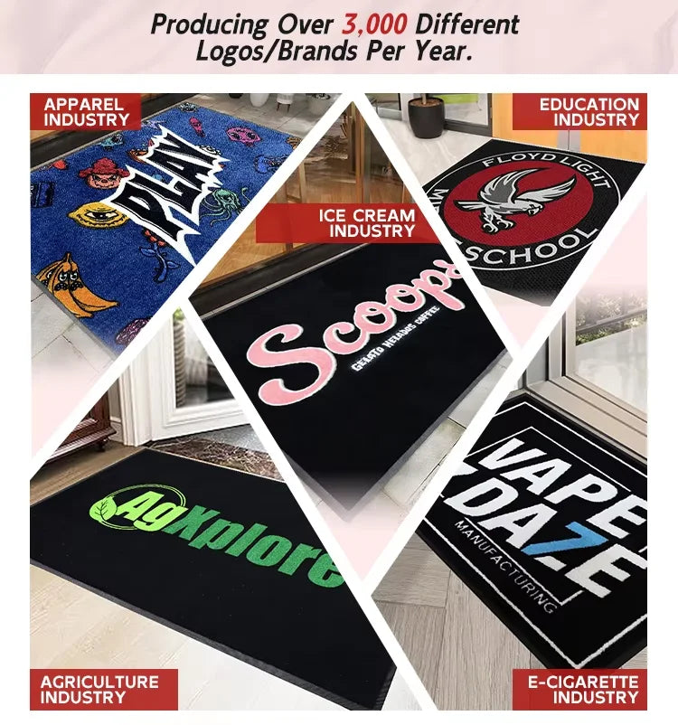Custom Logo Outdoor Door Mats Wholesale | MOQ 50 sqm