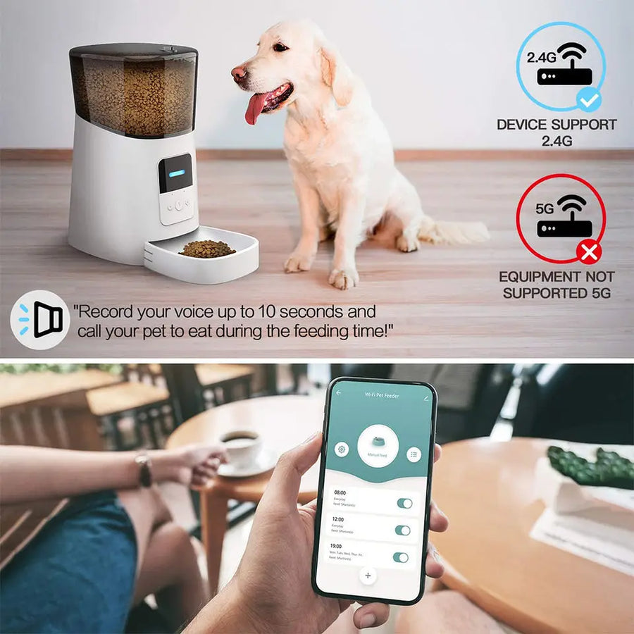 Custom Tuya Smart Pet Feeder with Logo | WiFi 6L MOQ Quote