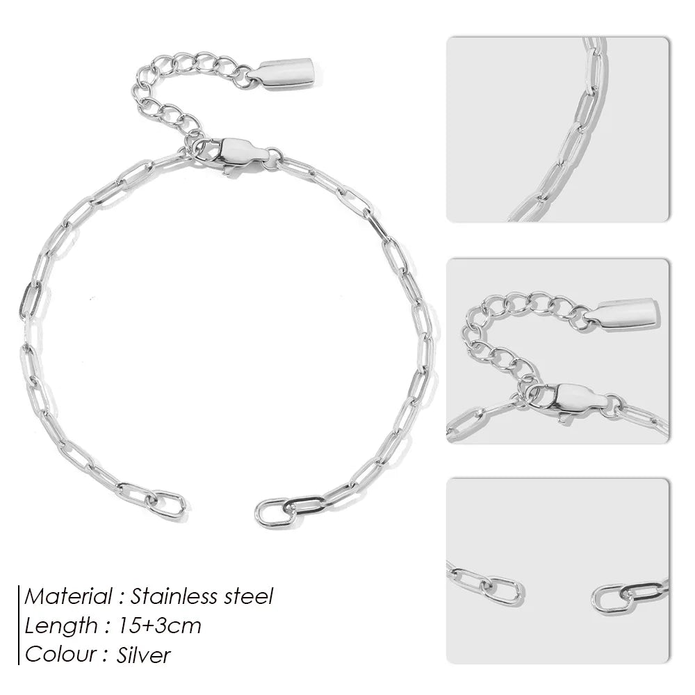 316L Stainless Steel Paperclip Chain | 14K Gold Plated | MOQ 1