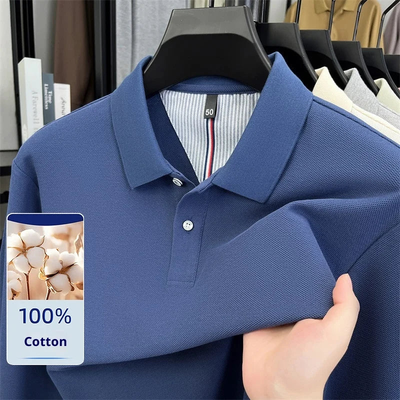 100% Cotton Pique Long Sleeve Shirt | Breathable Moisture-Wicking | Custom Printing