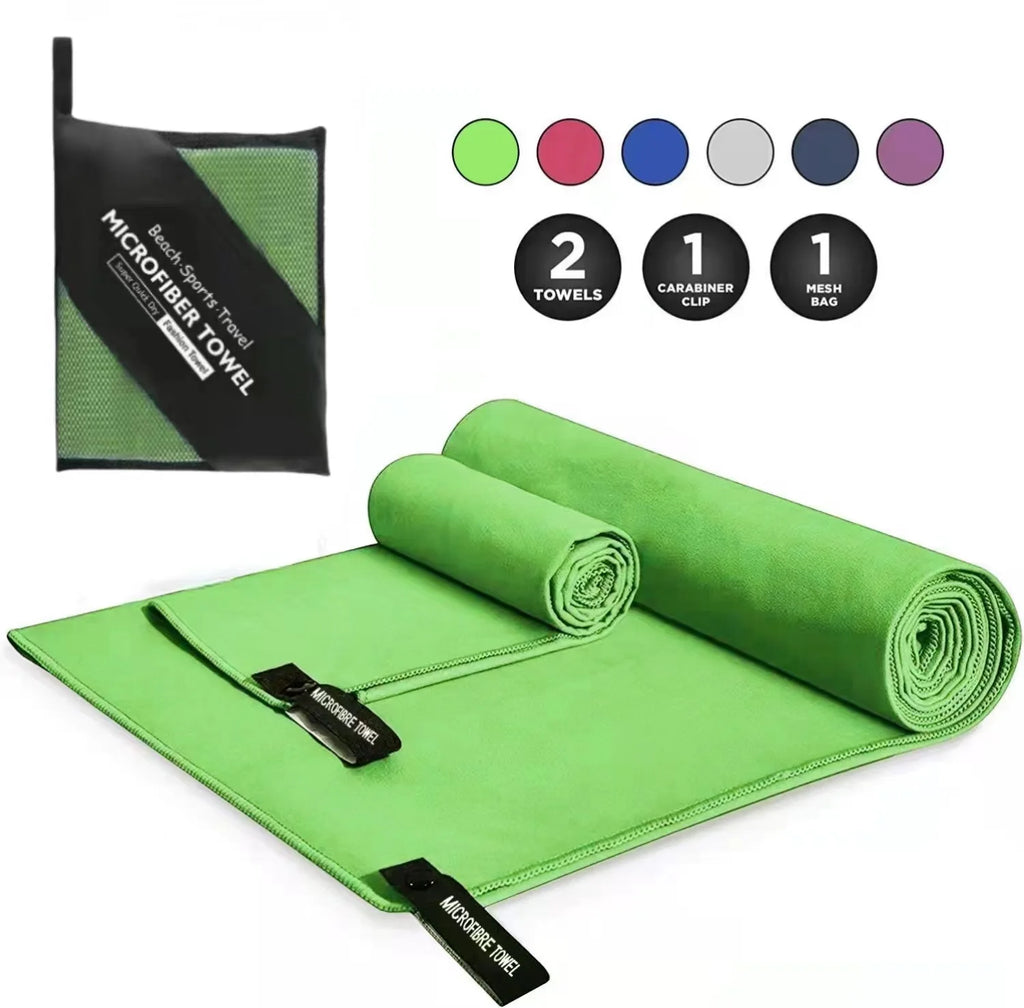 Custom Microfiber Sport Towel with Logo | Quick-Dry, 200gsm, 50 MOQ, 6 Sizes