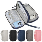 Custom Waterproof Cable Organizer Pouch 600D Oxford | Double Layer Storage Bag for Tech Accessories | Bulk Wholesale