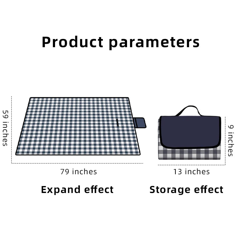 Custom Waterproof Picnic Blanket 79x79 | 600D Oxford, 10 MOQ, 9-Day Lead Time