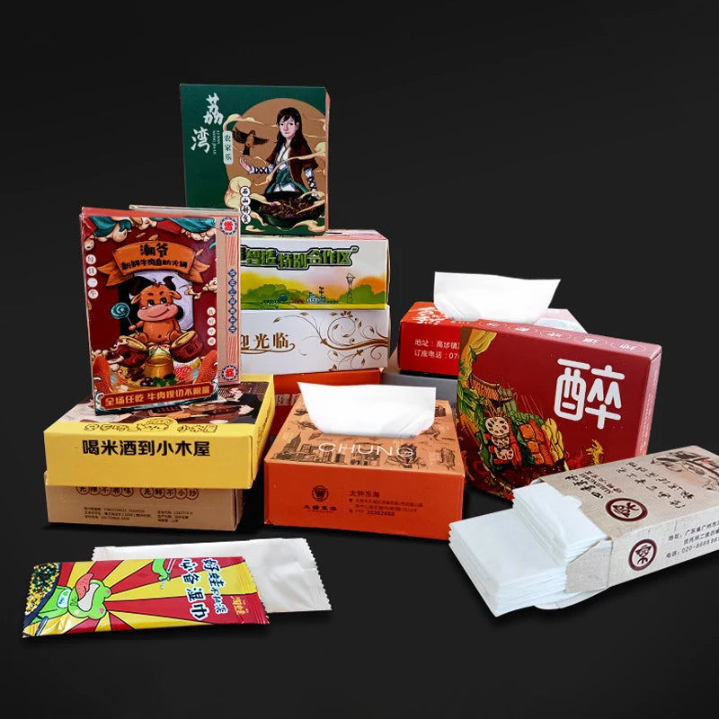 Custom Printed Tissue Napkins | 100% Virgin Wood Pulp | 3,000 MOQ | Hotel, Restaurant