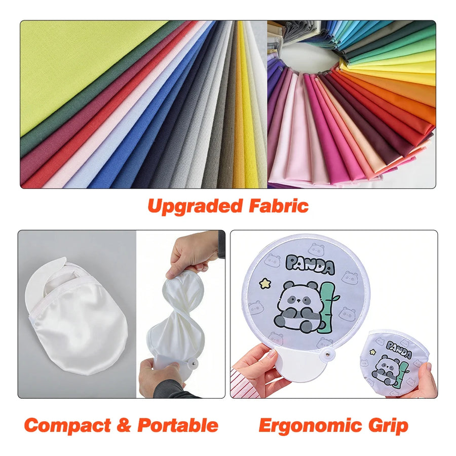 Custom Foldable Hand Fan with Logo | Bulk MOQ 500
