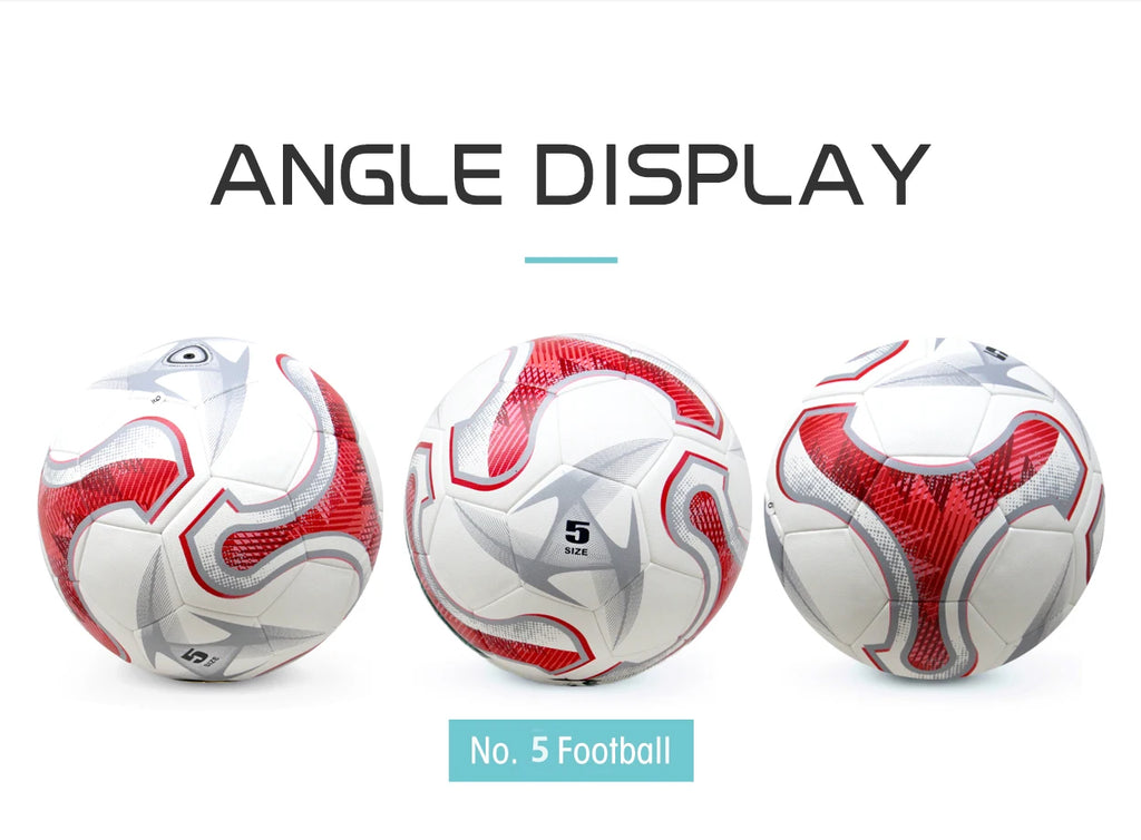Custom PU Soccer Ball with Logo | Size 5 Machine Stitched