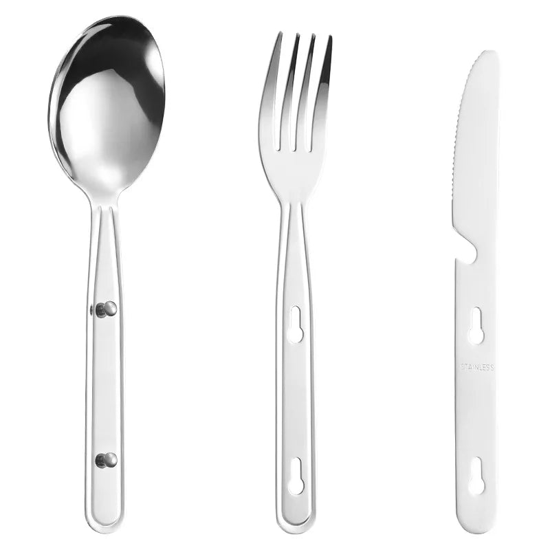 4-in-1 Stainless Steel Cutlery Set | Travel & Outdoor | 300 MOQ