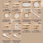 Luxury Bone China Dinnerware Set | Scratch Resistant Tableware