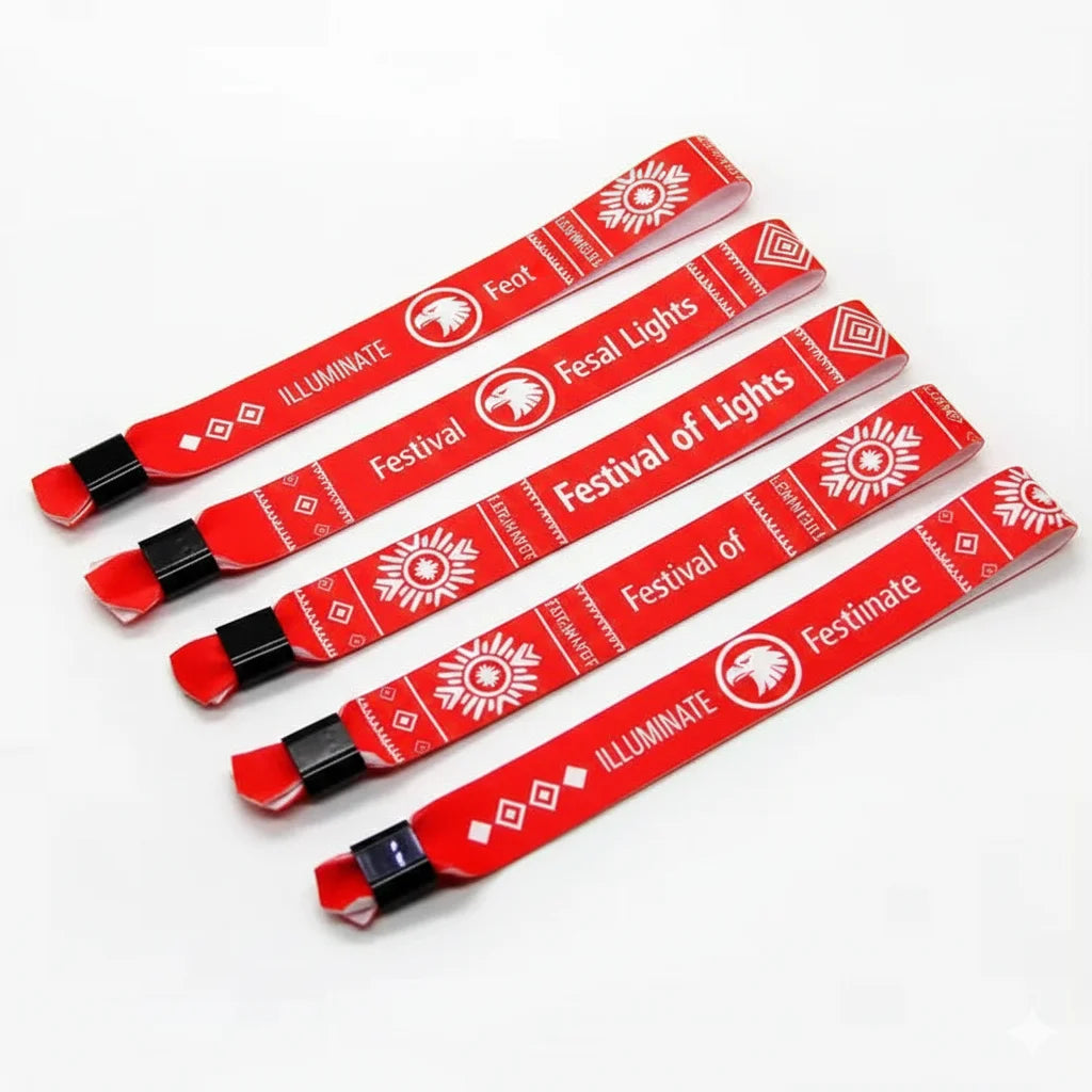 Custom Sublimation Fabric Wristbands | No Minimum MOQ 350×15mm Events