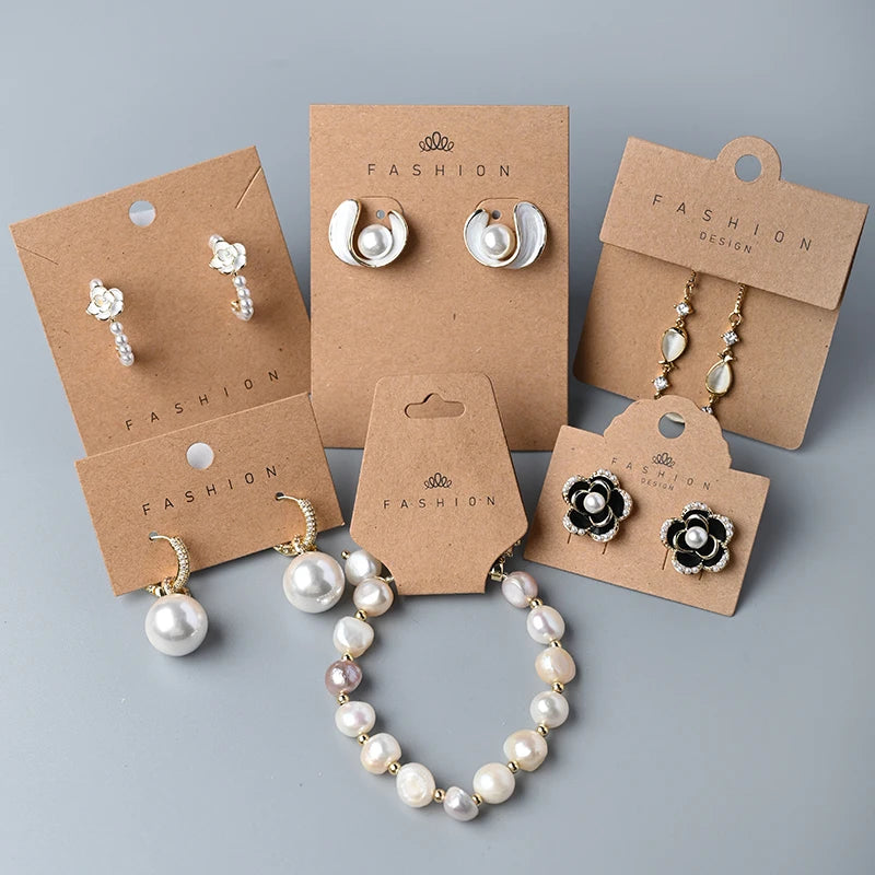 Custom Earring Cards with Logo — CMYK Offset & Embossed Printing for Jewelry Display