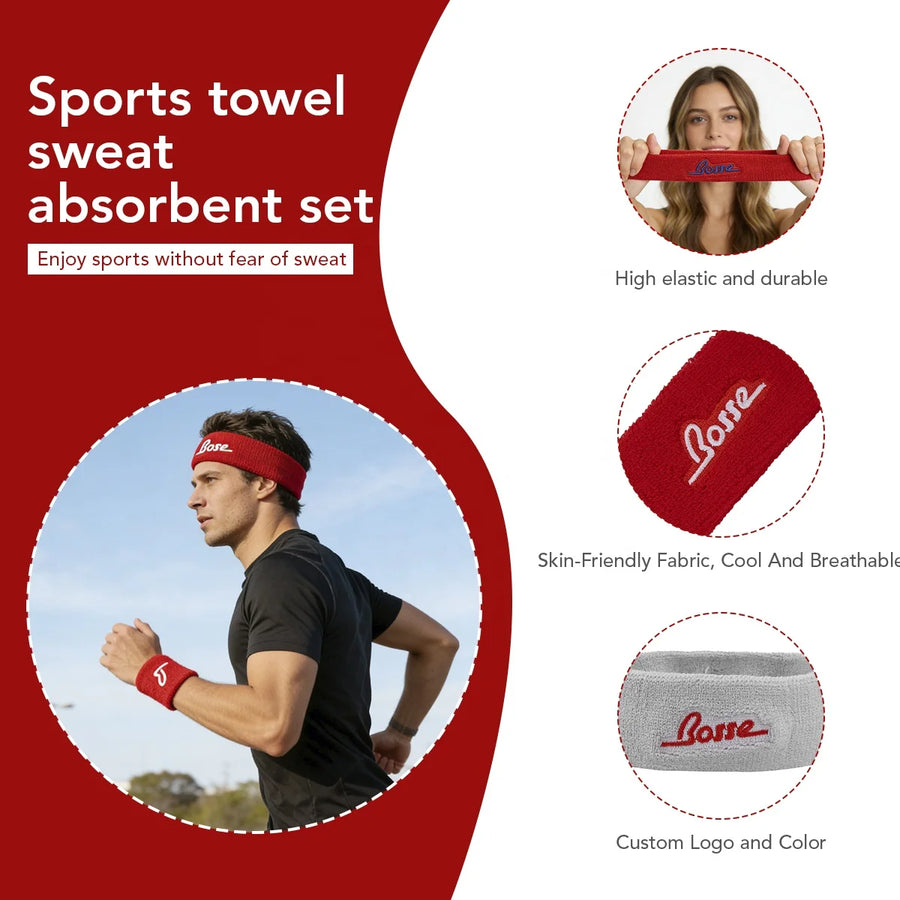 Custom Embroidered Sweatbands with Logo | 101 MOQ | 15-Day Lead