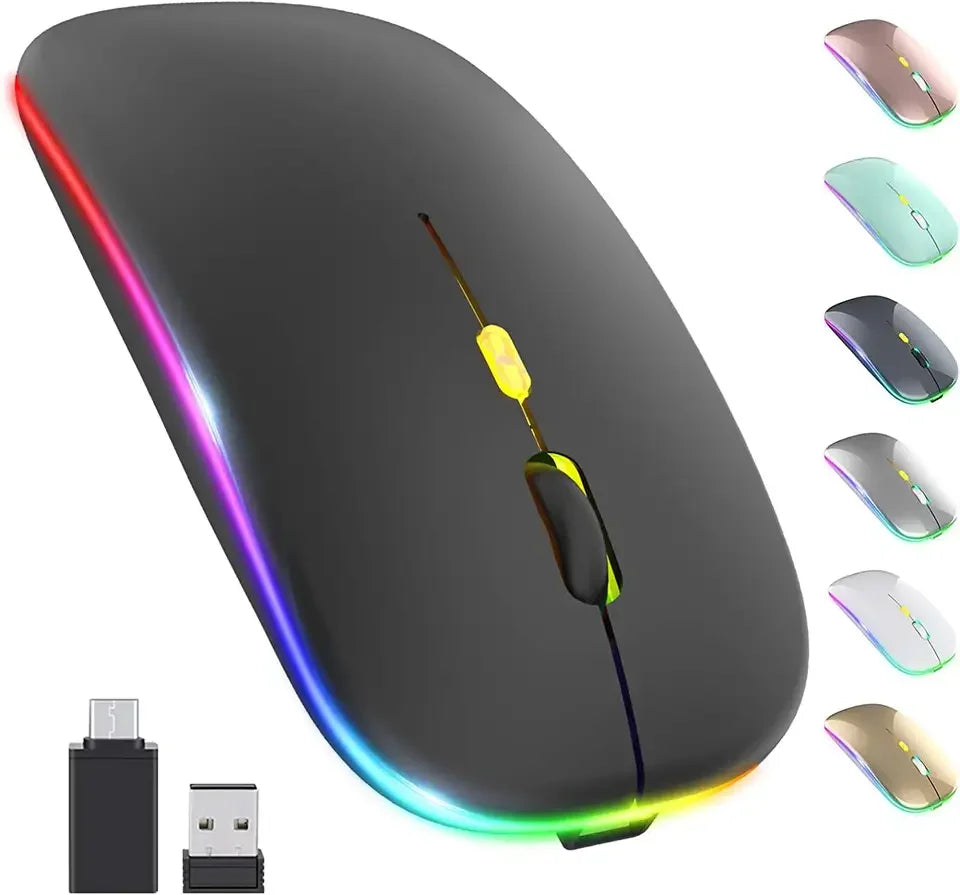 Custom RGB Wireless Mouse with Logo | MOQ 10 Pcs