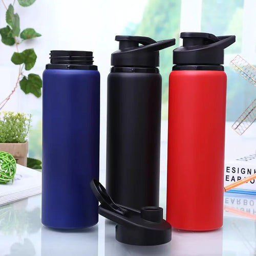 Custom Aluminum Sport Water Bottle 600ml / 750ml with Handle Lid for Logo Branding