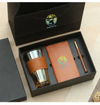 Custom Leather Notebook Gift Set with Logo | MOQ 500