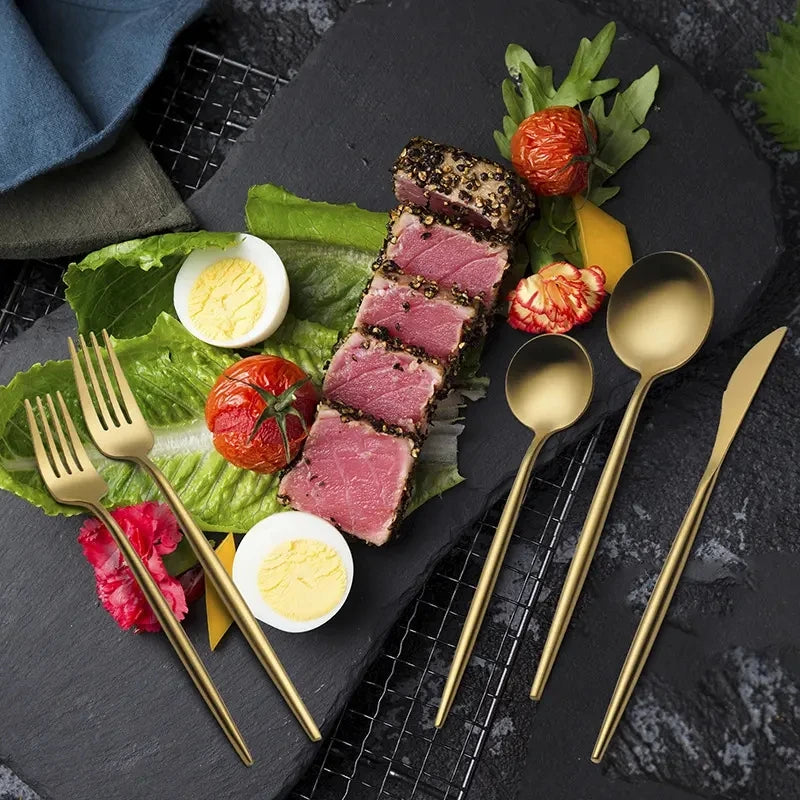 Custom Matte Finish Flatware Set — 7-Day Lead, 100 MOQ, 7 Colors