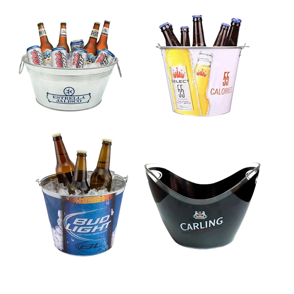 Custom Branded Ice Bucket with Logo | 5L Metal