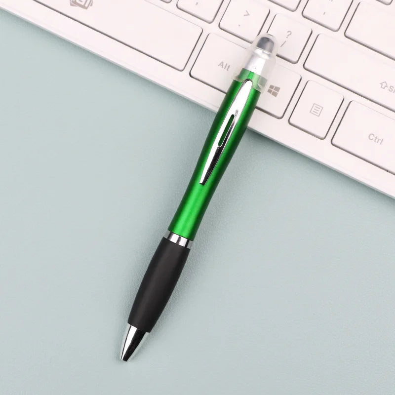 Custom 3-in-1 LED Pens 100 MOQ | Laser Engraving Stylus Promotional Gifts