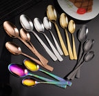 Hammer Pattern Tableware Set | 6-Piece Stainless Steel | Hotel MOQ 50