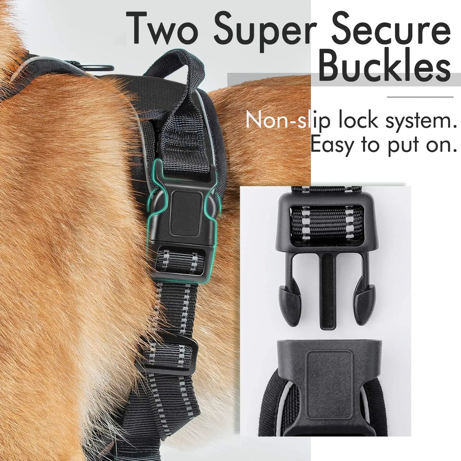 Custom Logo Dog Harness Set Wholesale | Reflective Adjustable No-Pull with BSCI