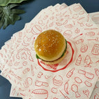 Custom Food-Grade Greaseproof Paper: 30K MOQ, 7-Day Lead, 35-45gsm | Burger & Sandwich Wrapping