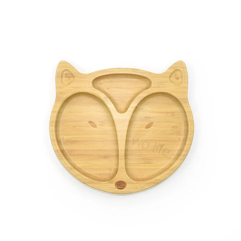 Bamboo Suction Plate Set | Animal Shapes | CPC Certified | 100 MOQ