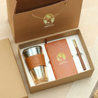 Custom Leather Notebook Gift Set with Logo | MOQ 500