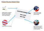 Custom Hand Held Waving Flags | 100 MOQ | 5 Day Lead Time | Polyester