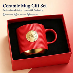 3D Embossed Metal Logo Mugs | 300 MOQ | 15-Day Lead Time
