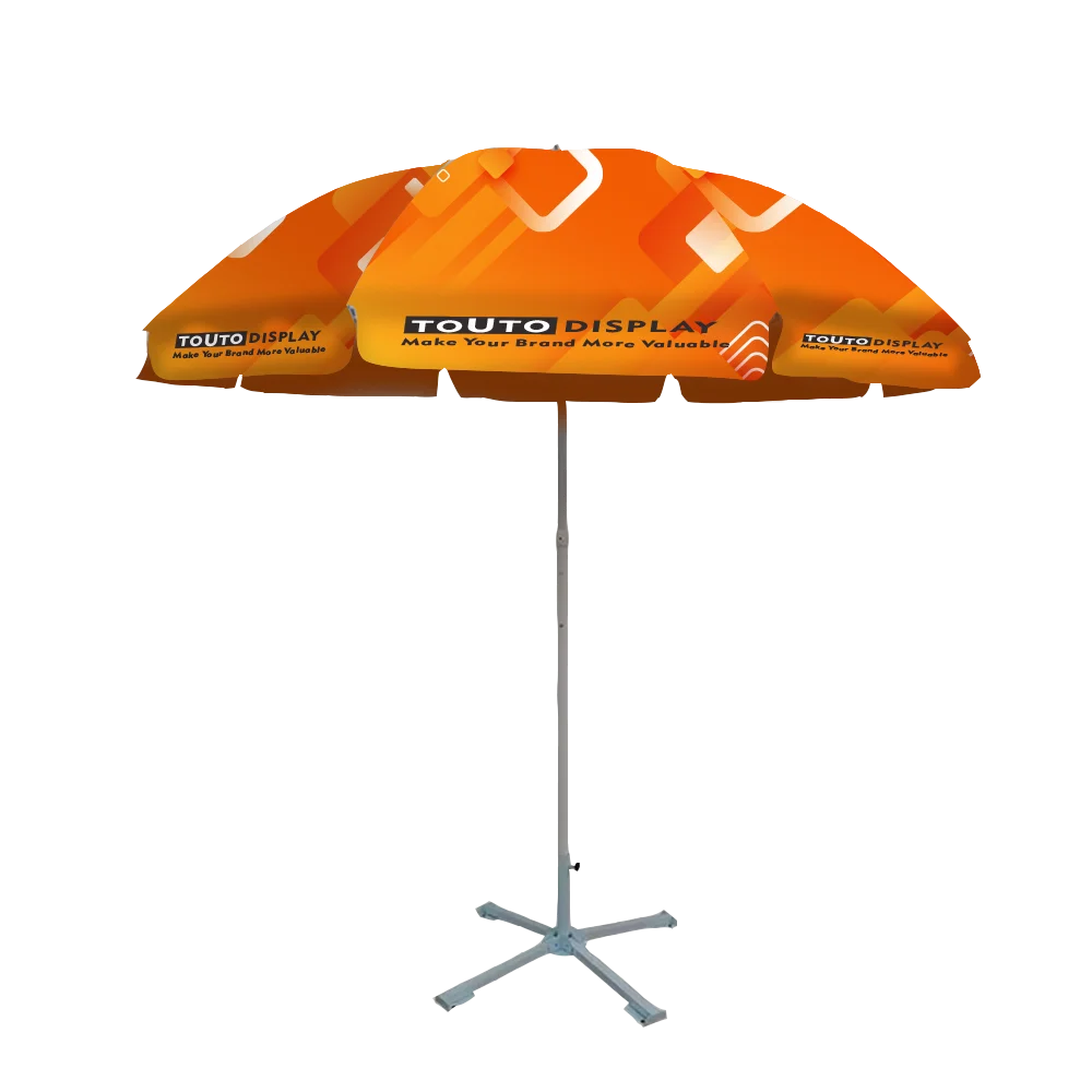 Custom Beach Umbrella 1 PC MOQ | Promotional Parasol with Logo Print