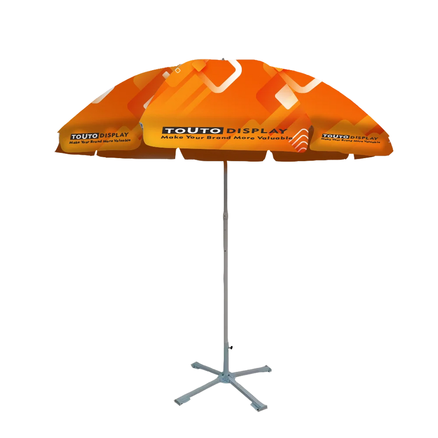 Custom Beach Umbrella 1 PC MOQ | Promotional Parasol with Logo Print