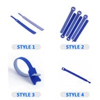 Custom nylon cable ties with adhesive backing for employee kits & conferences. 1,000 MOQ, 7-day samples, screen printing