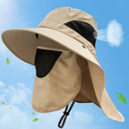 Custom Logo UPF50+ Fishing Hat With String Outdoor Casual Breathable Sun Protection Camping Hiking Bucket Hat