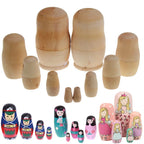 Custom Wooden Nesting Doll Set | 5-Piece Solid Wood Craft | Bulk Wholesale