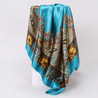 Custom Printed 90cm Square Scarf | 10 Pcs MOQ Wholesale Silk/Polyester Shawl