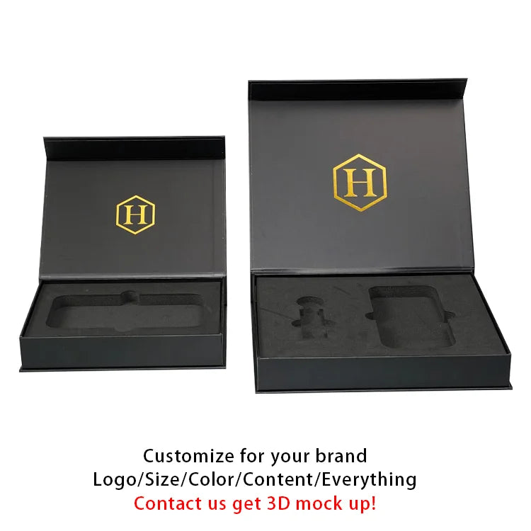 Custom Rigid Gift Boxes with Logo | MOQ 500 | Magnetic Closure