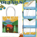 Custom Clear PVC Gift Bags: Button Closure, Full Color Print, Super Clear & Reusable