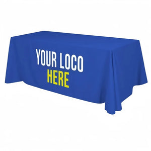 Custom Full Drape Tablecloths with Logo | Wrinkle Resistant | Factory Direct