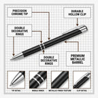 Laser Engraved Metal Pens: 7-Day Lead, 140x10mm, Custom Logo | Promotional Ballpoint Gifts
