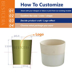 Custom Ceramic Candle Jars 5oz | Matt Porcelain with Logo MOQ 500