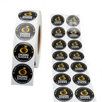 Custom Round Label Stickers with Logo | Waterproof PVC Bulk MOQ 100