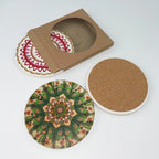 Custom Ceramic Coasters with Cork Base | Sublimation Print MOQ 100