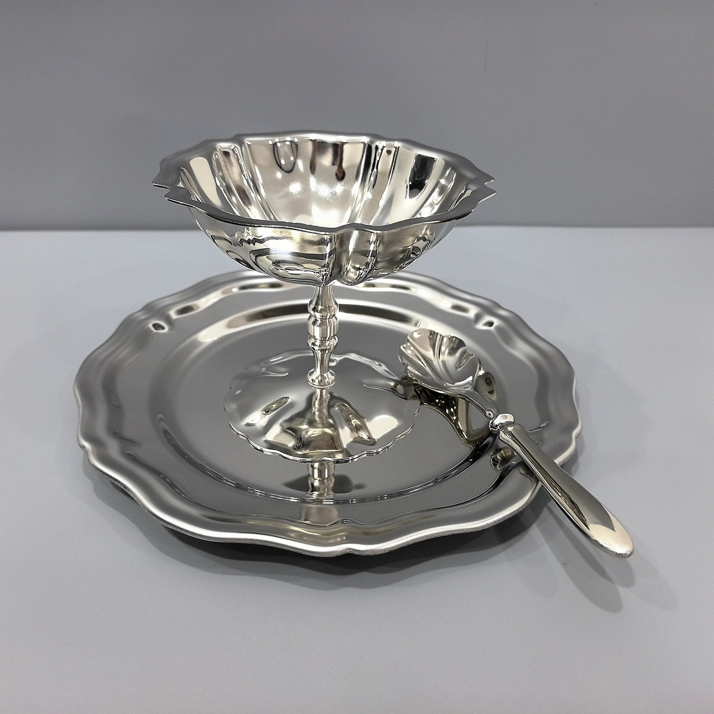 304 Stainless Steel Dessert Cup | Tulip Shape | 50 MOQ | Custom Logo