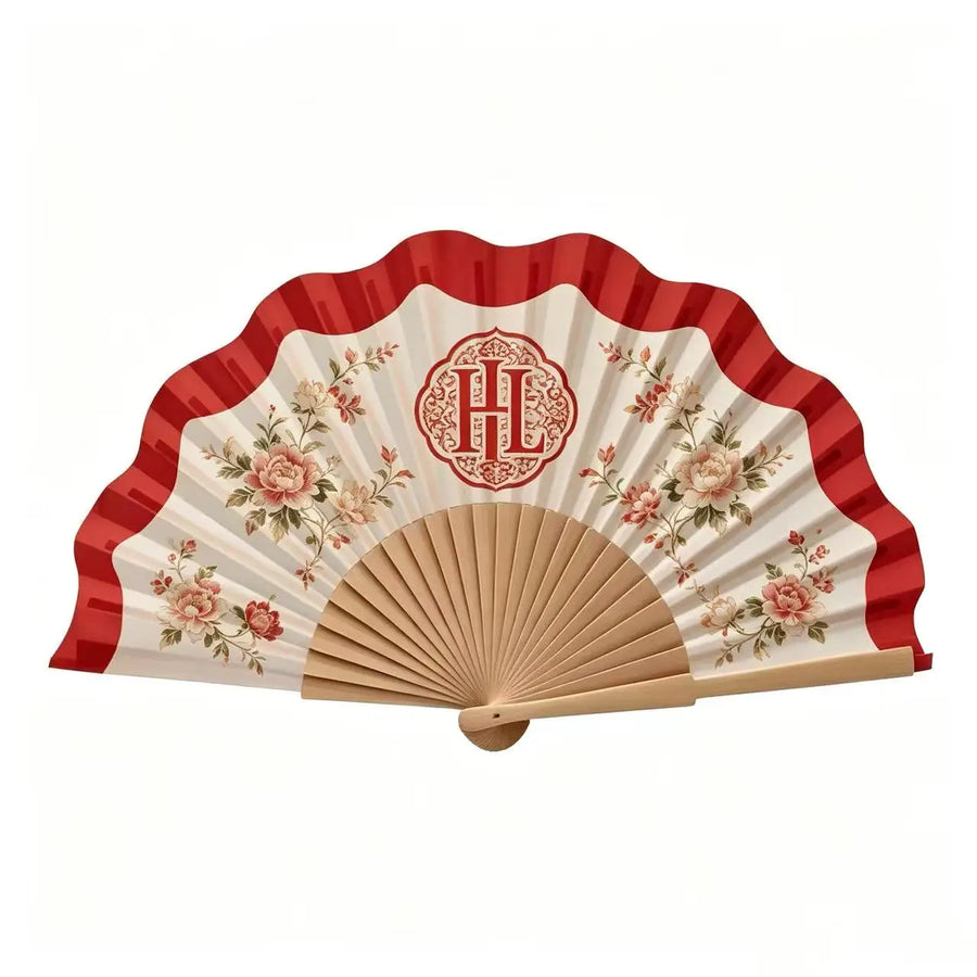 Custom Logo Bamboo Folding Hand Fan for Wedding and Holiday Gifts