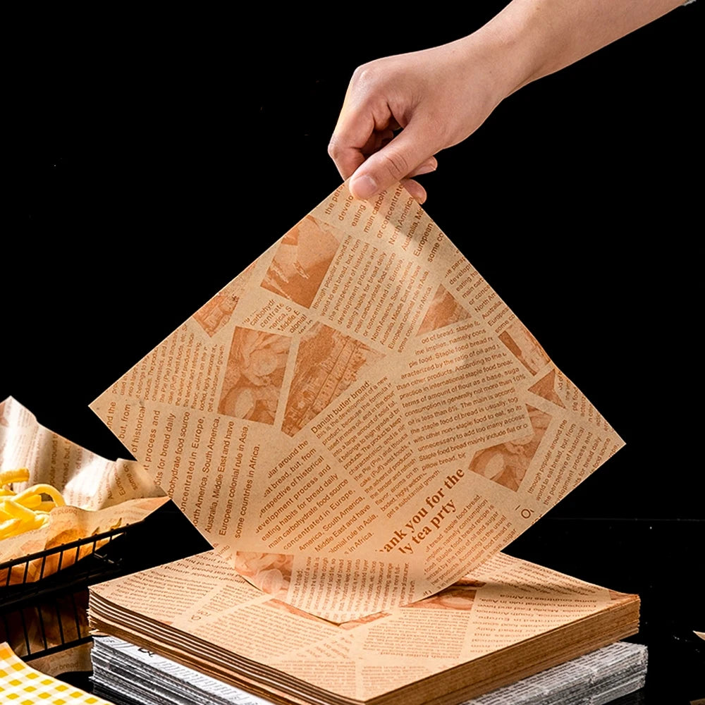 Custom FDA Compliant Greaseproof Wrapping Paper | 10,000 MOQ, 7 Materials, Full Color