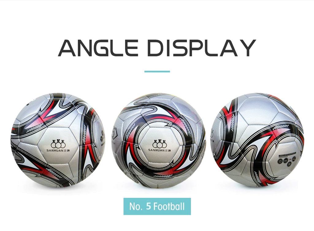 Custom PU Soccer Ball with Logo | Size 5 Machine Stitched