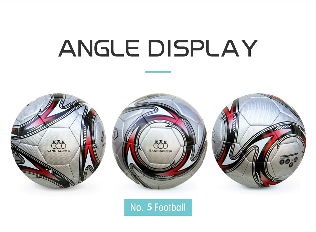 Custom PU Soccer Ball with Logo | Size 5 Machine Stitched