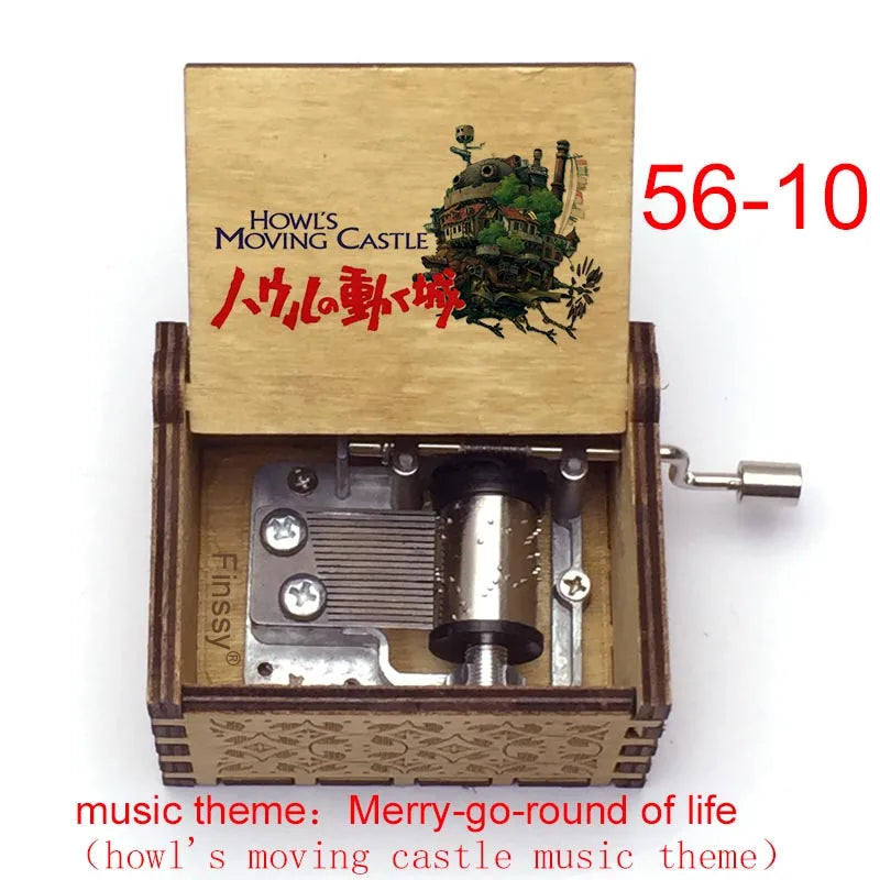 Wooden Hand-Cranked Music Box | Howl's Moving Castle | 10 MOQ | Custom
