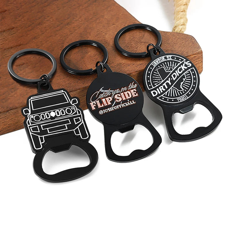 Custom Zinc Alloy Bottle Opener Keychain | 2D 3D Logo
